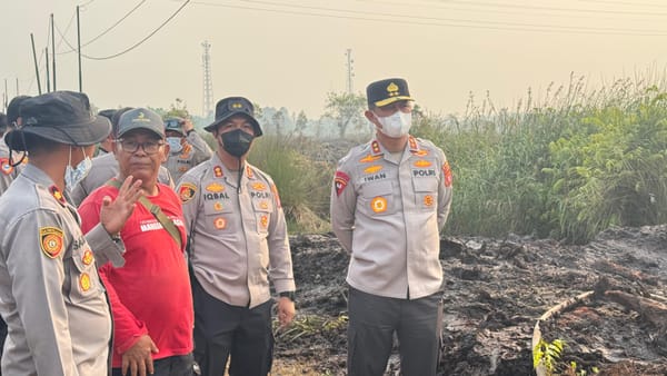 Kapolda Kalteng Tinjau Lokasi Karhutla di Tumbang Nusa, Apresiasi Kerja Keras Satgas