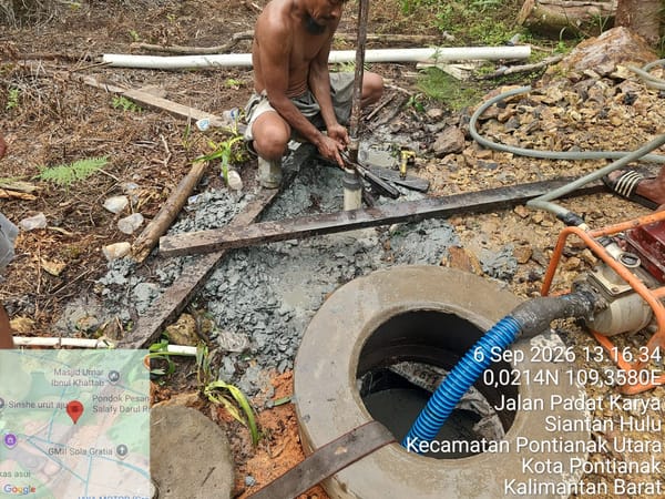 Polsek Pontianak Utara Bangun Sumur Bor untuk Penanganan Karhutla