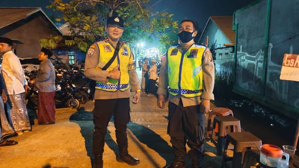 Personel Polsek Pontianak Utara Amankan Maulid Nabi Muhammad S.A.W Warga Gg. Ambuaka Siantan Hulu
