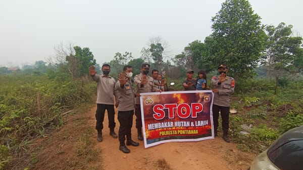 Polresta Pontianak Gencarkan Patroli dan Sosialisasi Pencegahan Karhutla