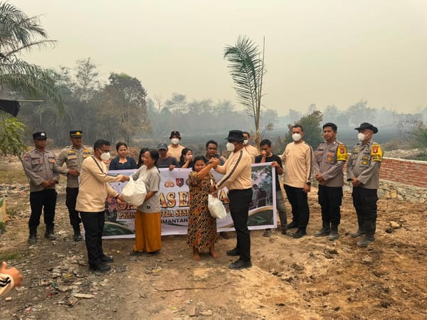 Pengabdian Masyarakat, Sespimti Polri Dikreg ke-36 Laksanakan Bakti Sosial di Pos Titik Api Karhutla Kabupaten Katingan