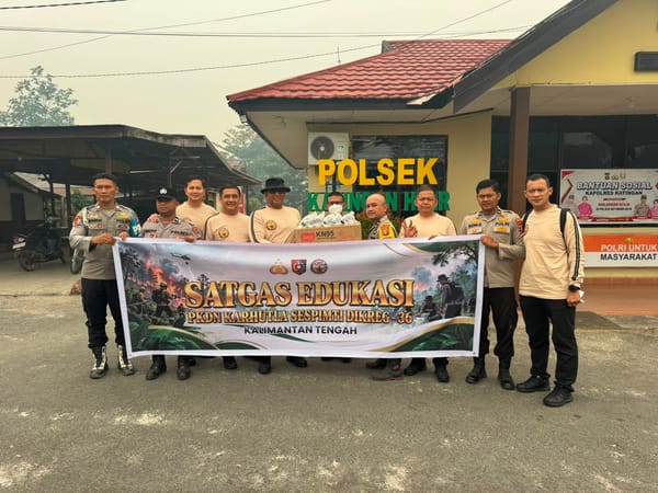 Sespimti Polri Dikreg ke-36 Gelar Bakti Sosial di Posko Karhutla Kabupaten Katingan