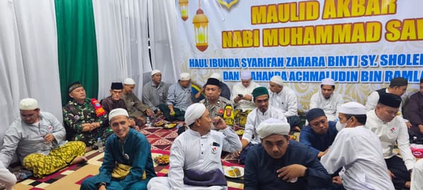 Bhabinkamtibmas Dalam Bugis Hadiri Maulid Nabi Muhammad SAW di Majelis Al Betinqy