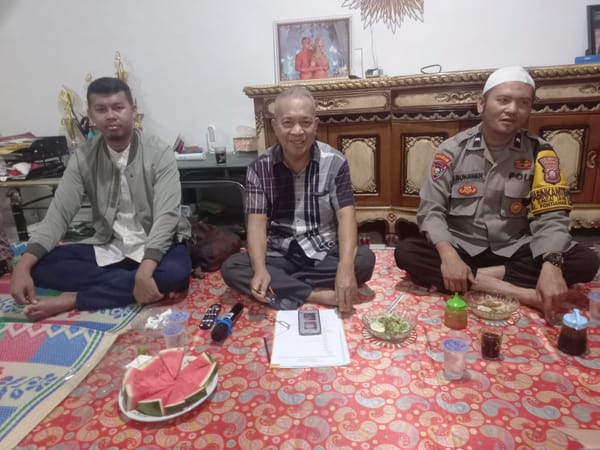 Peremajaan RT, Bhabinkamtibmas Sei Jawi Dalam Sampaikan Himbauan Kamtibmas dan Karhutla