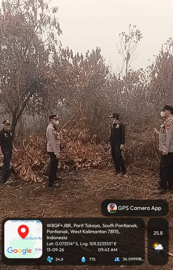 Musim Kemarau, Polsek Pontianak Selatan Perketat Patroli Karhutla dan Ingatkan Warga Jangan Bakar Lahan