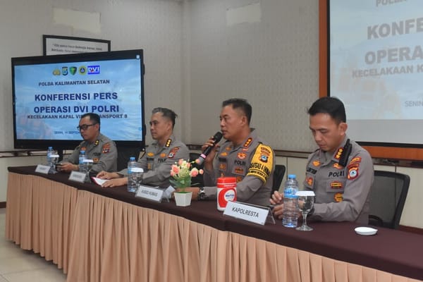 Tim DVI Polda Kalsel Berhasil Identifikasi Satu Korban Tenggelamnya Kapal Virgo Transport 8