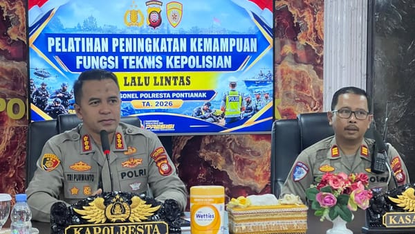 Tingkatkan Kualitas Pelayanan, Polresta Pontianak geklar Latkatpuan Fungsi Sat Lantas