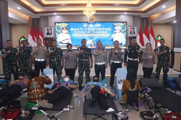 Donor Darah Warnai Peringatan Hari Lalu Lintas Bhayangkara ke-71