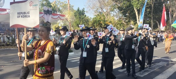 Parade 450 Polwan dari 43 Negara Guncang Bajra Sandhi Renon