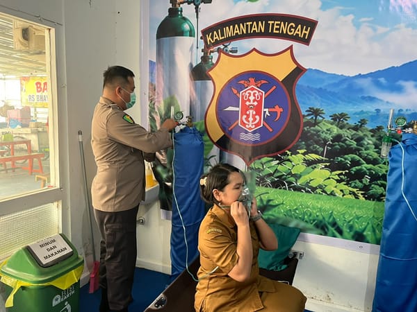 Peduli Warga Terdampak Kabut Asap, Polda Kalteng Sediakan Rumah Oksigen Gratis