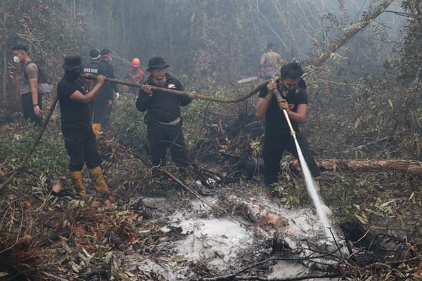 Polda Kalsel Tetap Jaga Karhutla di Jalan Gubernur Syarkawi