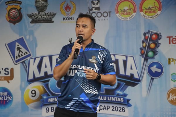 Kapolresta Cup Nine Ball 2026 Resmi Dibuka, Jadi Ajang Silaturahmi dan Kampanye Keselamatan Lalu Lintas