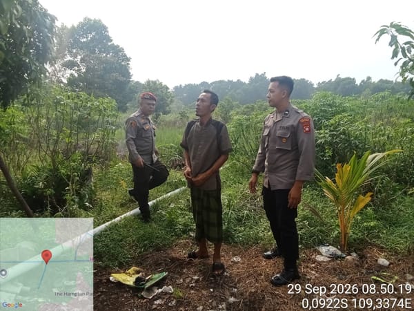 Cegah Karhutla, Polisi Patroli dan Edukasi Warga di Jalan Sepakat 2