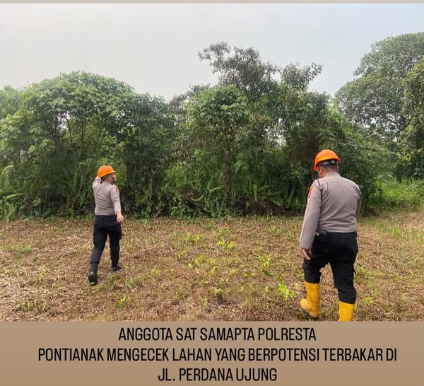 Hujan Mulai Turun, Polresta Pontianak Tetap Waspada Karhutla