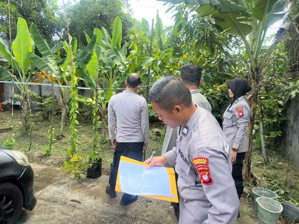 Dukung Program P2B, Bag SDM Polresta Pontianak Monitoring Pemanfaatan Lahan Mako