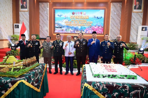 HUT TNI KE-81, TNI-POLRI DI JAMBI PERKUAT SINERGI JAGA KEDAULATAN DAN KEAMANAN