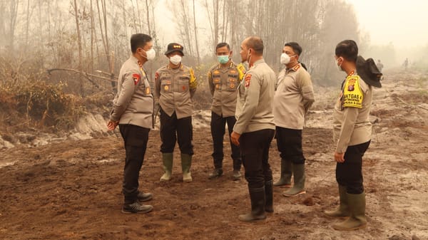 Pastikan Penanganan Optimal, Kapolda Kalteng Cek Langsung Titik Api di Tjilik Riwut Km 39