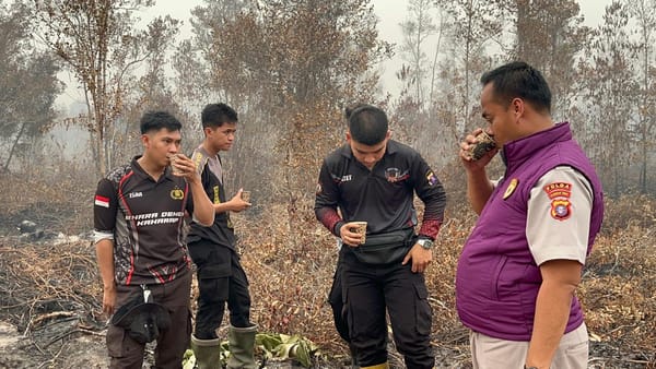 Tak Hanya Padamkan Api, Polda Kalteng Beri Dukungan Psikologis bagi Petugas Karhutla