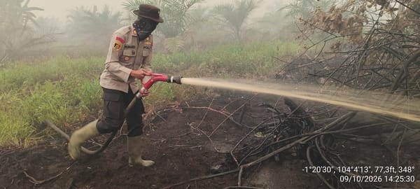 Tim Gabungan Padamkan Karhutla di Tahura Sungai Aur dan Lahan Desa Sumber Jaya Muaro Jambi