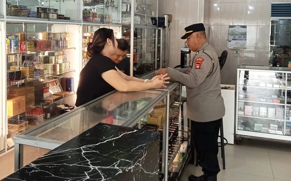 Sambangi Pedagang dan Petugas Parkir, Polsek Pontianak Kota Perkuat Kamtibmas
