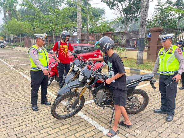Satlantas Polresta Pontianak Amankan 6 Motor Berknalpot Brong, Cegah Balap Liar, Jaga Keselamatan Pengguna Jalan