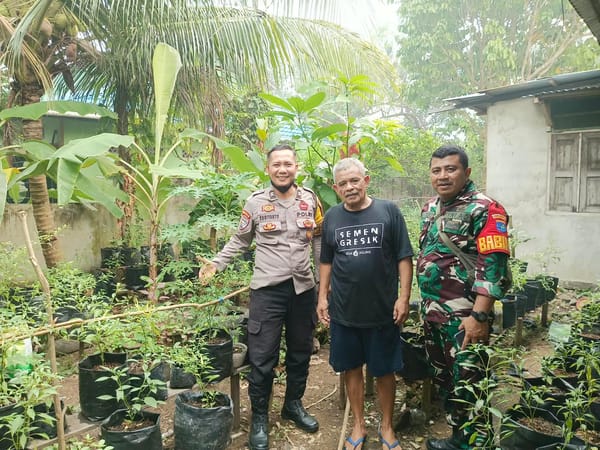 Dukung Swasembada Pangan, Bhabinkamtibmas Sungai Jawi Ajak Warga Manfaatkan Pekarangan