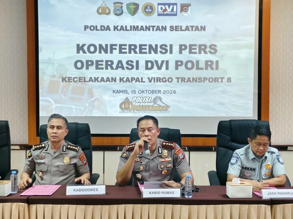 DVI Polda Kalsel Rilis Ke-13 Korban KM Virgo: 4 Jenazah Kembali Teridentifikas