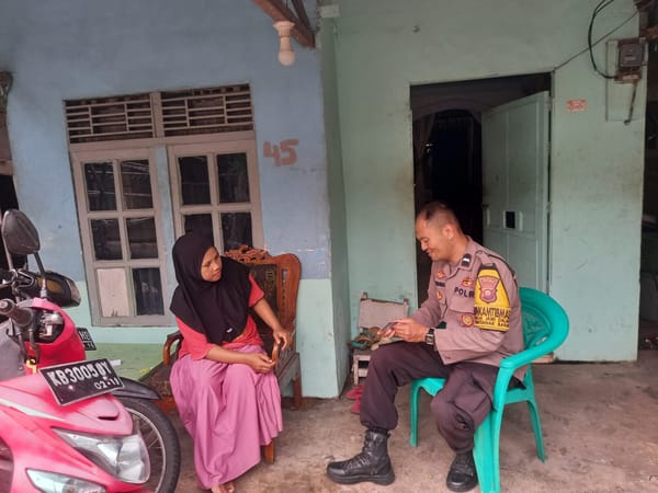 Bhabinkamtibmas Sungai Jawi Dalam Ajak Warga Jaga Kamtibmas dan Cegah Karhutla