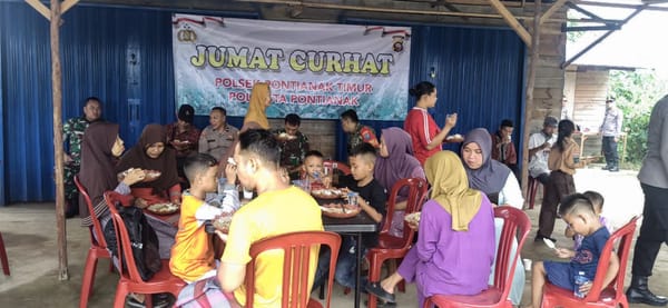 POLSEK PONTIANAK TIMUR GELAR JUMAT CURHAT BERSAMA MASYARAKAT JALAN PEMDA KELURAHAN SAIGON
