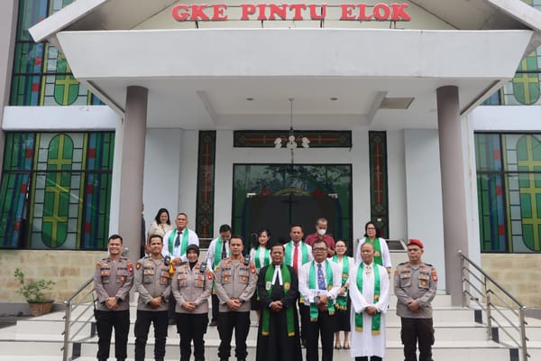 Minggu Kasih di GKE Pintu Elok, Kapolresta Pontianak Ajak Masyarakat Bersama Cegah Perundunga