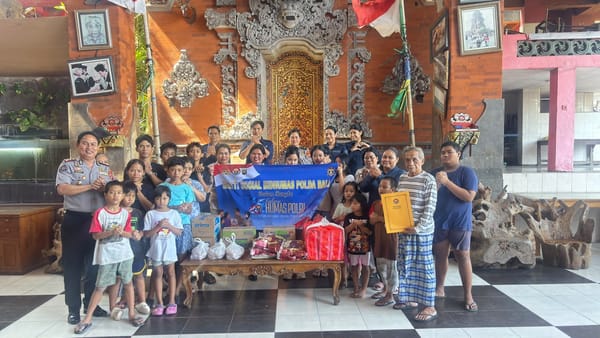 Peringati HUT Ke-75 Humas Polri, Bidhumas Polda Bali Gelar Bakti Sosial di Panti Asuhan Darma Jati II Denpasar