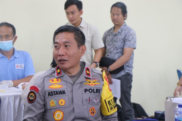 Wujudkan Kepedulian Sosial, Bidhumas Polda Bali Gelar Aksi Donor Darah Sambut HUT Humas Polri ke-75