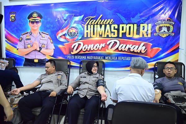 Peringati HUT ke-75 Humas Polri, Polda Jambi dan Polres Jajaran Kumpulkan 212 Kantong Darah