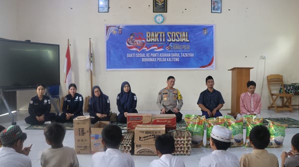 Peringati HUT Humas Polri ke-75, Bidhumas Polda Kalteng Gelar Donor Darah dan Anjangsana ke Panti Asuhan