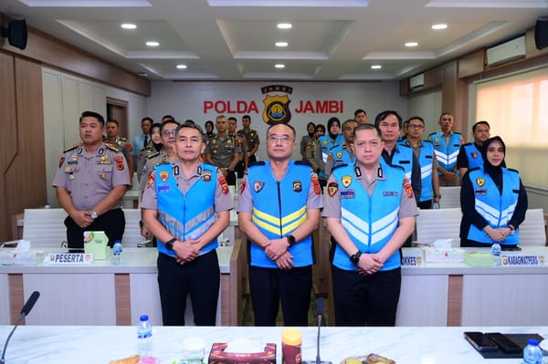 Wujudkan Seleksi yang Transparan, Polda Jambi Ikuti Penandatanganan Pakta Integritas Pendidikan Pengembangan Polri