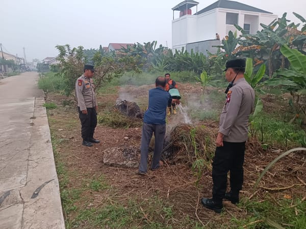 Cegah Karhutla, Polsek Pontianak Selatan Bersama BPBD Pantau Lokasi Rawan Api