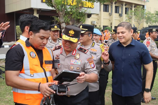 Perkuat Penanganan Karhutla, Polda Kalteng Luncurkan 16 Drone Patroli Udara