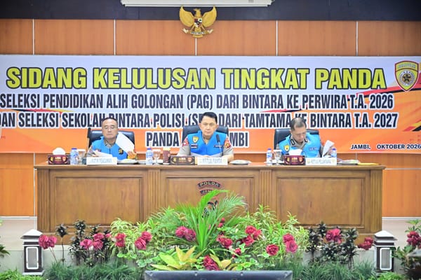 Kapolda Jambi Pimpin Sidang Kelulusan PAG 2026 dan SBP 2027, Tekankan Seleksi yang Profesional dan Berintegritas