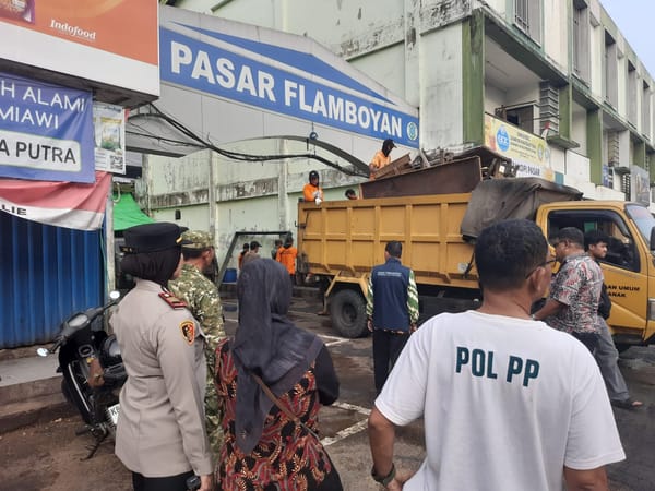 Pasar Flamboyan Ditertibkan, Petugas Kedepankan Pendekatan Humanis