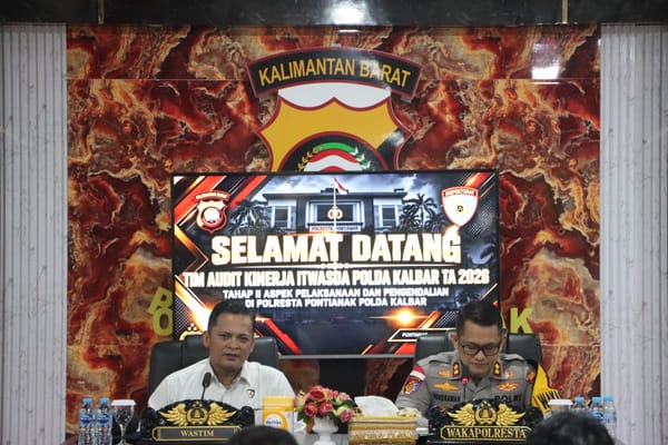 Audit Kinerja Itwasda Polda Kalbar, Polresta Pontianak Perkuat Akuntabilitas dan Pengawasan