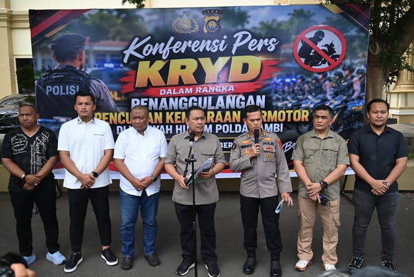 Polda Jambi Ungkap 41 Kasus Curanmor melalui KRYD, Amankan 41 Kendaraan dan Tangkap 11 Tersangka